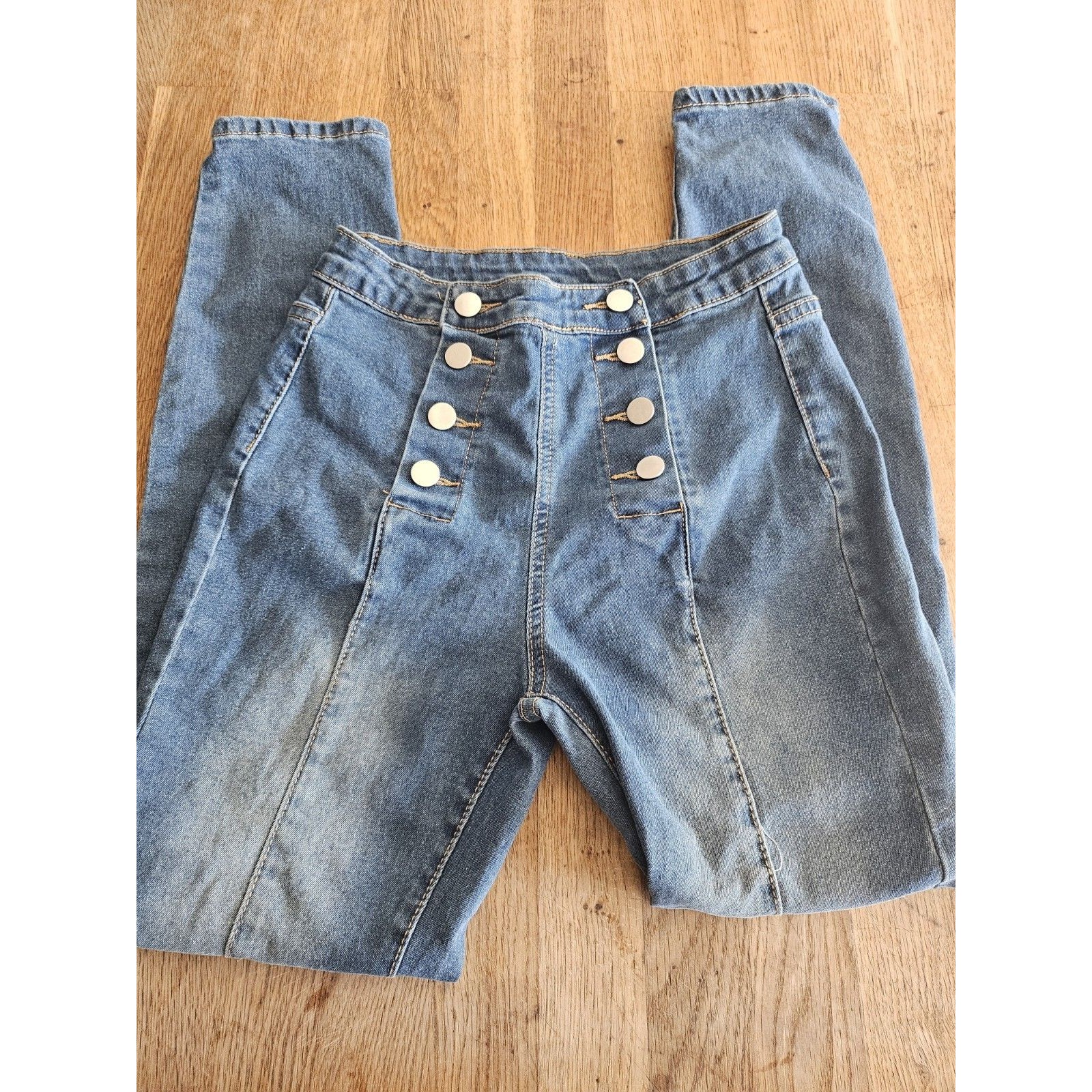 Hi-Rise Corset Style Stretchy Junior Skinny Jeans 22inch Waist